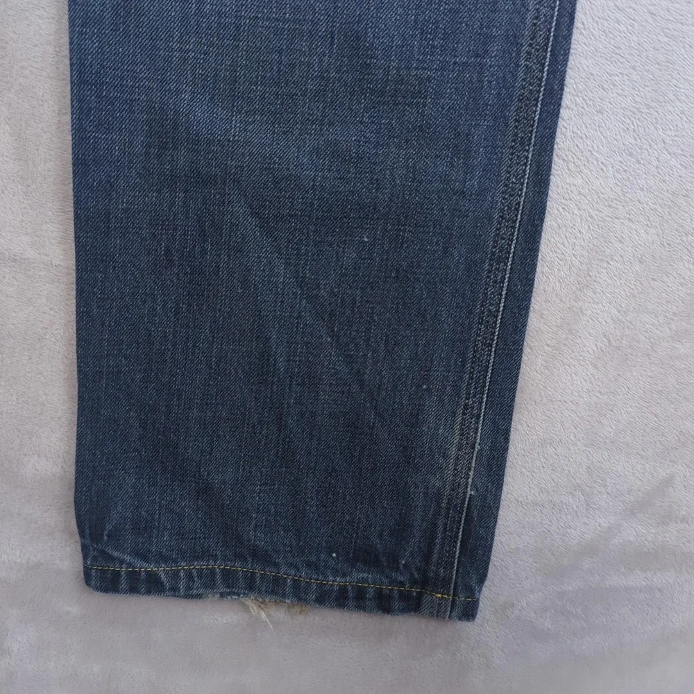 G-Star Raw Studs Straight Jeans Mens 34x32 Blue Denim Button Fly Studded Pockets